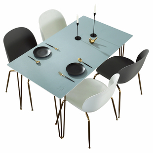 PVC无味皮革桌垫北欧轻奢防水防污桌布免洗防烫台布双面皮茶几垫