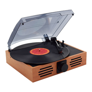 Lp黑胶唱片机复古多功能现代留声机 收音USB老美式电唱机喇叭