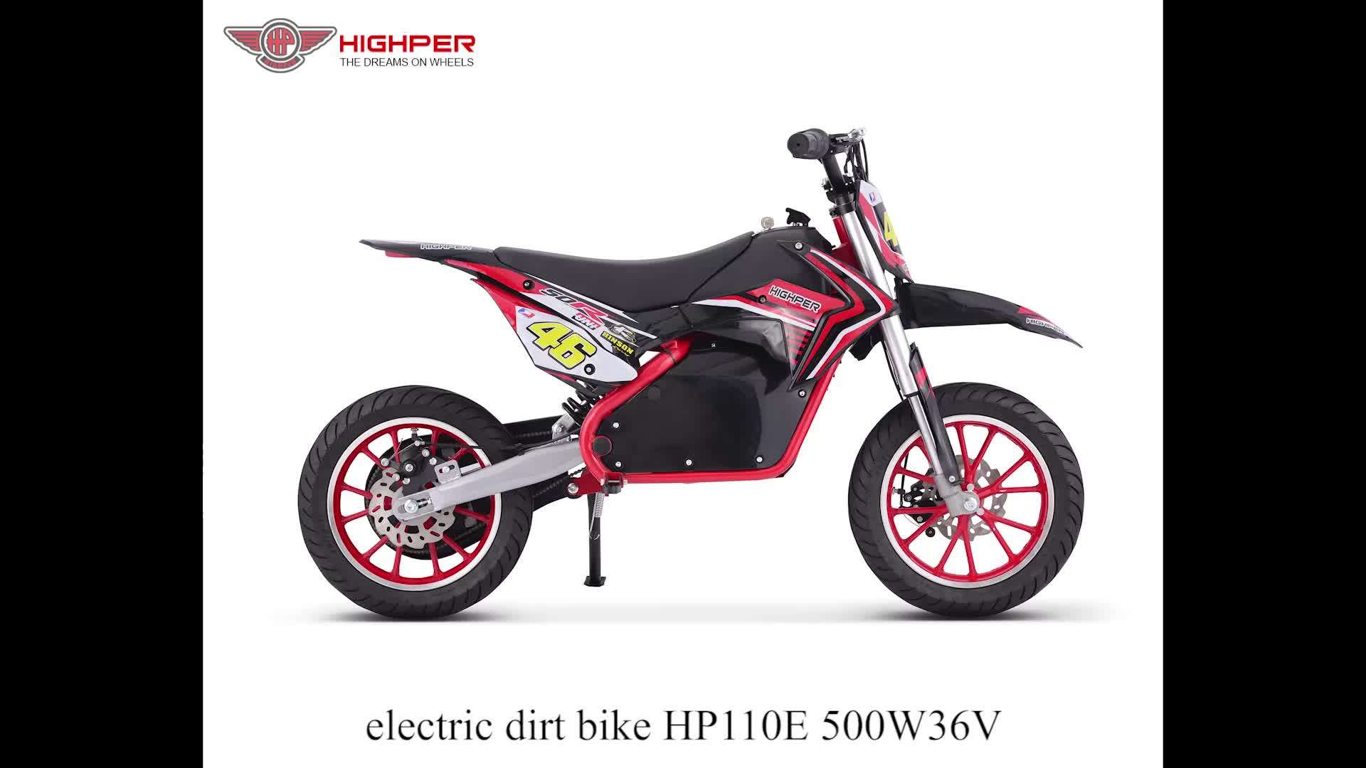 500w 800w 36v Mini Electric Motocross Mini Dirt Bike For Kids Moto