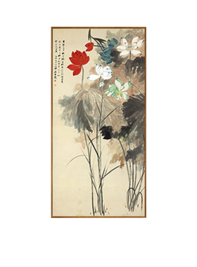 新中式风禅意玄关餐厅水墨壁挂画