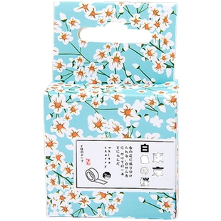 日式小清新有图案的和纸彩色胶带信的恋人日记diy装饰无痕手撕胶