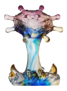 古法琉璃商务礼品高档领航舵定制