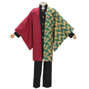 鬼灭之刃动漫cos服灶门炭治郎我妻善逸富冈义勇披风羽织套装全套