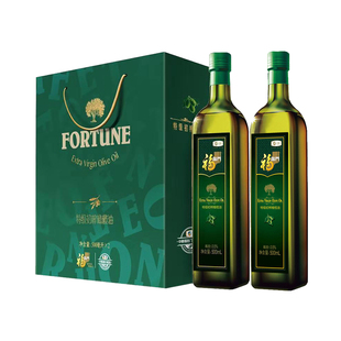 中粮福临门特级初榨橄榄油礼盒500ml*2瓶炒菜食用油送礼品团购