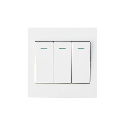 西蒙面板三位86型墙壁双控开关