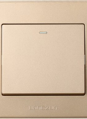 香槟金电工暗装86型开关插座面板