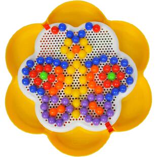 Quercetti启迪原装进口蘑菇钉插板玩具巧巧钉拼插智力益智玩具