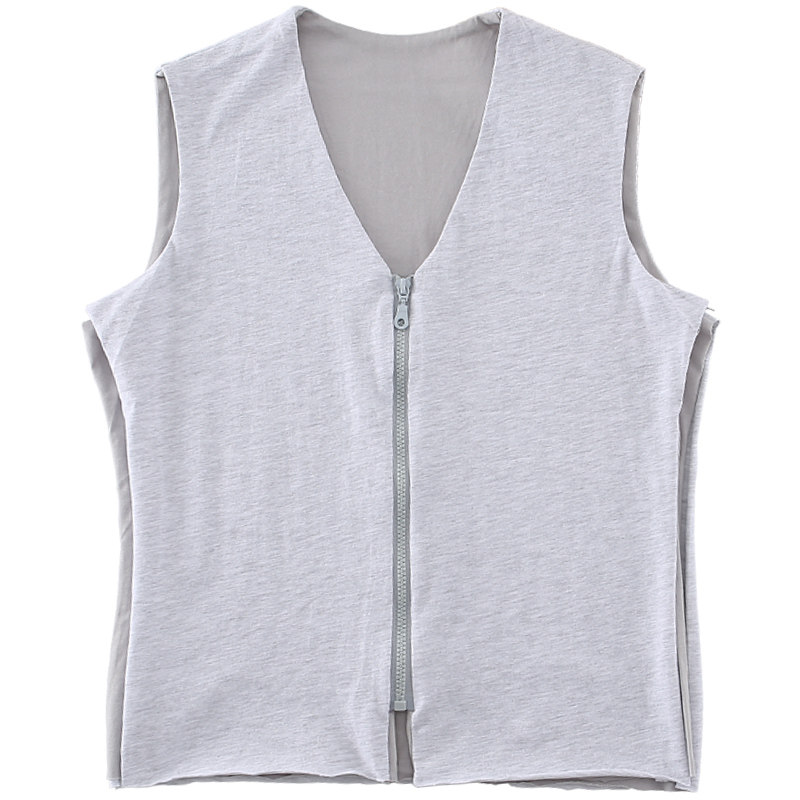 纯手工男士冬季纯棉坎肩背心修身拉链纯色马甲半成品棉服中老年人