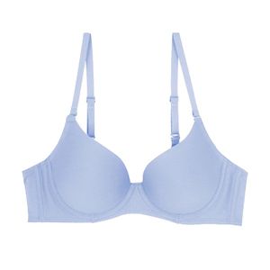 透气舒适运动纯棉无钢圈少女士文胸罩大胸显小薄款大码内衣80D85D
