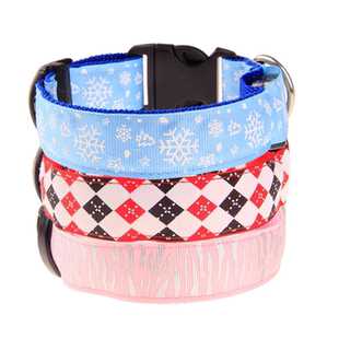 LED发光宠物拉带项圈豹纹脖圈泰迪金毛狗猫北汽汽车温经止血心胃