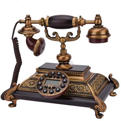 欧式复古无线仿古金属美式电话机