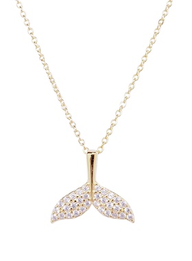 新款925纯银鱼尾吊坠小众项链