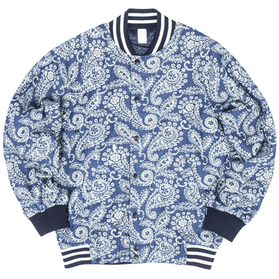 CLOT民族风腰果花棒球夹克外套