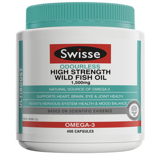 澳洲直邮 Swisse 高含量 野生深海鱼油 1500mg 无腥味 400粒