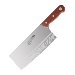小师傅菜刀花梨木柄1号2号厨刀五络钢肉片刀斩切两用刀厨师专用刀