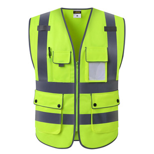 翊云反光背心施工地安全防护马甲交通路政多口袋环卫背心工人衣服