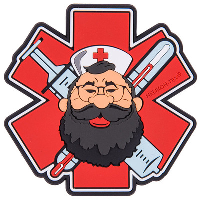 helikon赫利肯魔术贴补丁臂章士气章户外军迷徽章-BEARDMAN MEDIC