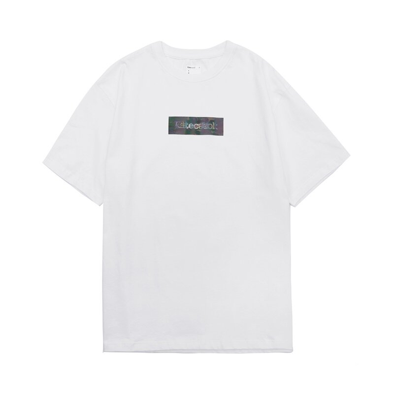 Fatecarol  3D渐变 迷彩BoxLogo Tee 潮流基础男女情侣纯棉短袖