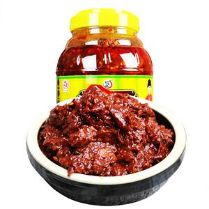 恒星牌红油豆瓣酱郫县特产正宗四川家用炒菜专用调料黄瓶1.5kg装