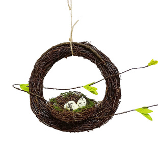 仿真绿植物创意藤条教室内墙上面藤爬立体壁饰田园风藤环挂件装饰