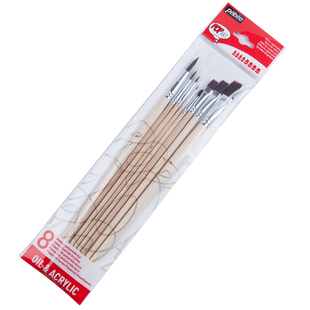 画笔套装平头模型勾线笔丙烯油漆平涂手办美国土石粉粘土化妆工具