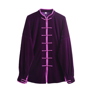 秋冬金丝绒太极服加厚高密度南韩绒不倒绒武术服装男女同款