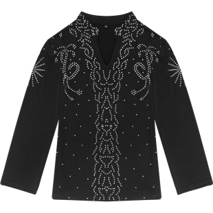 越野营吉特巴舞服上衣女长袖短袖镶钻水兵舞服装新款广场舞演出服