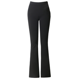 秋冬装夏装松紧腰微喇女裤中老年单裤弹力高腰直筒裤白色妈妈裤