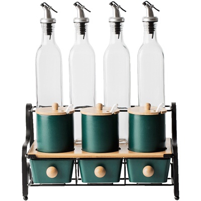 北欧调味瓶套装家用调料玻璃酒瓶