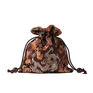 手工刺绣锦囊小布袋子束口收纳袋高档绒布文玩布袋珠宝首饰小福袋