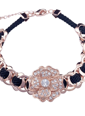 轻奢玫瑰金手链时尚女设计款水钻