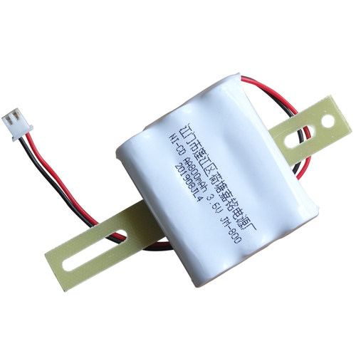 消防应急照明灯电池AA2.4V3.6V800mAh排形双头灯镍镉充电蓄电池组