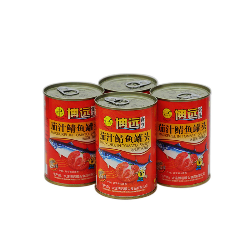 博远蕃茄汁鲭鱼罐头家庭4罐装1700克巨惠（除偏远地区包邮）