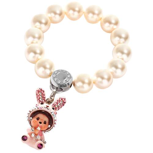 Monchhichi/萌趣趣饰品日韩甜美12mm仿珍珠手链送女友好礼物B009