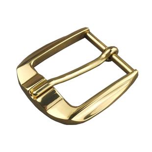 纯铜皮带扣头腰带扣35/38mm正装扣纯黄铜针式高档铜本色皮带扣