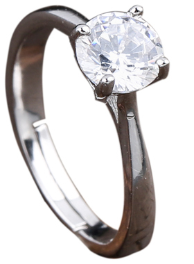 四爪diy纯银莫桑石红刚玉戒指