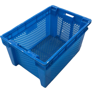 大号错位筐蔬菜蔬果周转框冷链生鲜运输框子水果筐子网红筐大胶筐