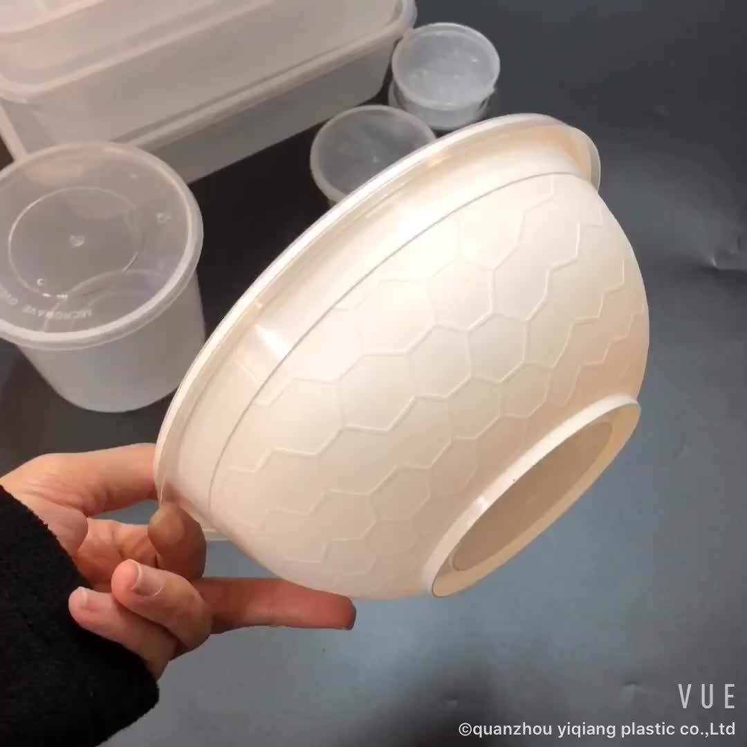Clear Round Disposable Bowl With Lids For Noodle/custom Plastic Bowl