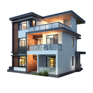 现代别墅设计图纸三层农村自建房设计图宅基地楼房效果图经济型