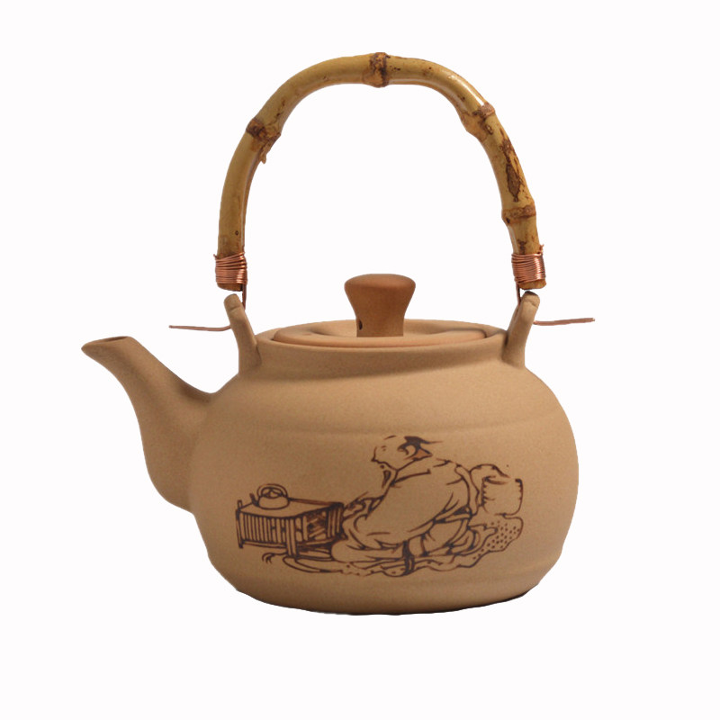 煮茶壶玻璃提梁陶瓷电陶炉炭炉花茶壶黑茶烧水煮茶壶养生粗陶然壶