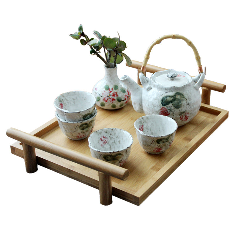 日式和风陶瓷手绘大容量功夫茶具