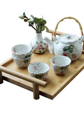 日式和风陶瓷手绘大容量功夫茶具