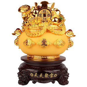 聚宝盆金元宝摆件开业乔迁天天招财进宝工艺礼品客厅装饰吉祥礼品