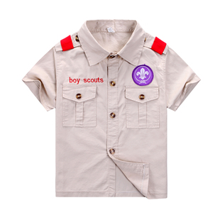 童子军制服儿童童军夏令营服装短裤长袖套装小孩夏令营服短袖短裤