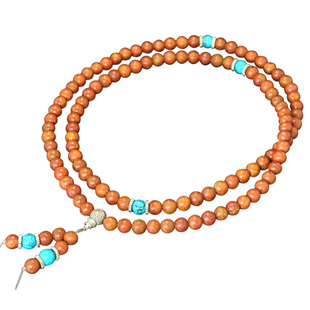 正品天然富贵红泗滨砭石手链 念珠108颗佛珠手串 保健男女款手排