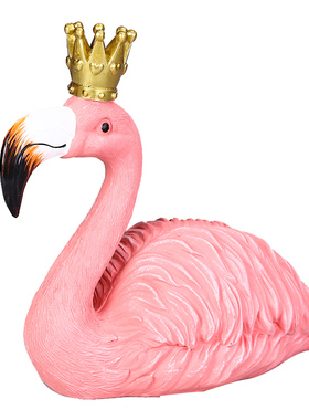 火烈鸟ins风少女送新人创意摆件