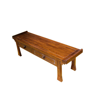 QAY家居 新中式床尾凳全实木 老榆木换鞋凳条凳实木茶凳子定做