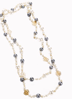 项链女长款韩版时尚夸张气质玫瑰