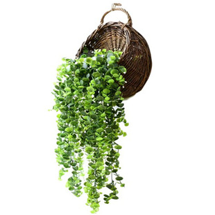 创意墙面装饰挂件客厅墙上仿真垂吊植物挂墙花篮田园风壁饰中国风