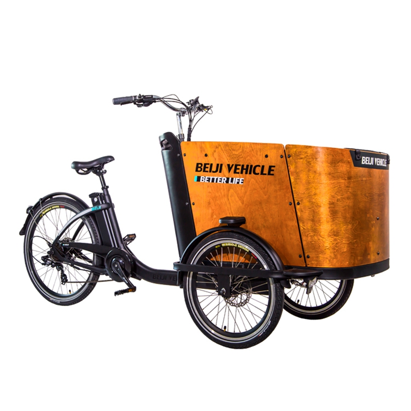 cargo bike电助力倒三轮自行车泽西岛带娃车汉森倒骑驴四胞胎专车